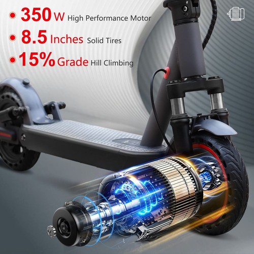 AOVOPRO AP07 Trottinette électrique 350W double suspension clignotants pliable - Afbeelding 3 van 8