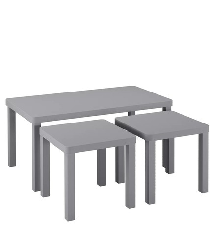 3Pc Wooden Coffee Table Set Side Sofa Living Room Furniture Nesting Tables - Picture 11 of 19