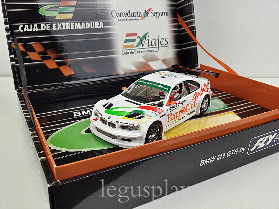 Slot car scx scalextric fly 96049 BMW M3 GTR Edizione Speciale Box Extremadura