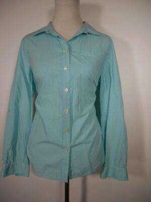 Beautiful Women's PL Petite Large Talbots Blue Check Long Sleeve