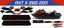 SEADOO RXT X 260 2011 Graphics / Decal / Sticker Kit RED BLK
