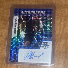 2022 Mosaic Phidarian Mathis Rookie Auto Blue /99 Washington Commanders TN