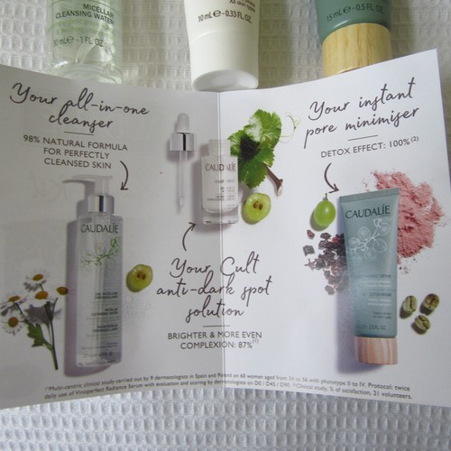 2 x CAUDALIE GIFT SETS IN MAKEUP BAGS - SERUM, MASK, CLEANSING WATER - Picture 8 of 8