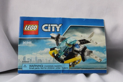 LEGO City (30346) Prison Island Helicopter, Used, 100% Complete W/Manual, No Bag
