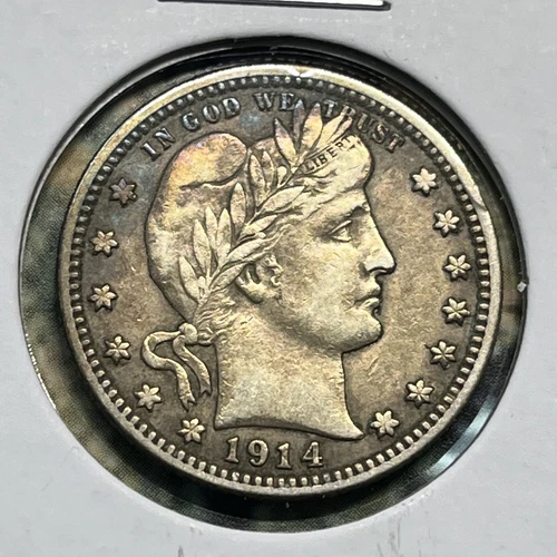 1914 P Silver Barber Quarter Coin Collection AU better Date