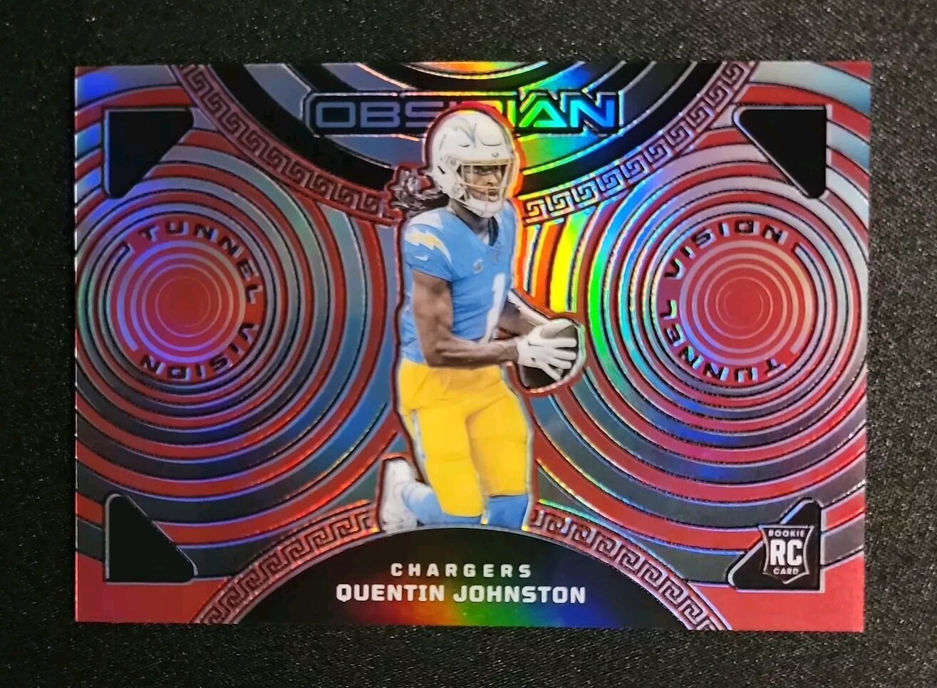 2023 Obsidian Tunnel Vision Red Flood Electric Etch Asia #9 Quentin Johnston RC