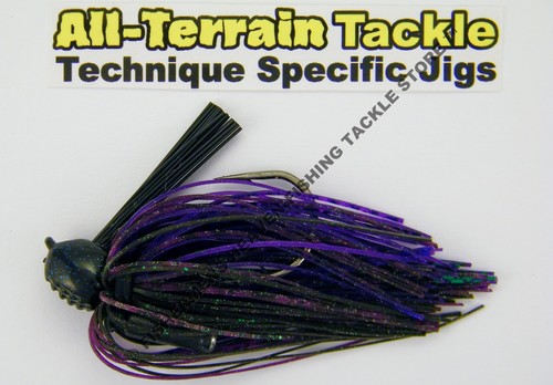 All Terrain Tackle Jigs AT Rattling Wood Flipping Choice of Color and Size - Picture 6 of 13