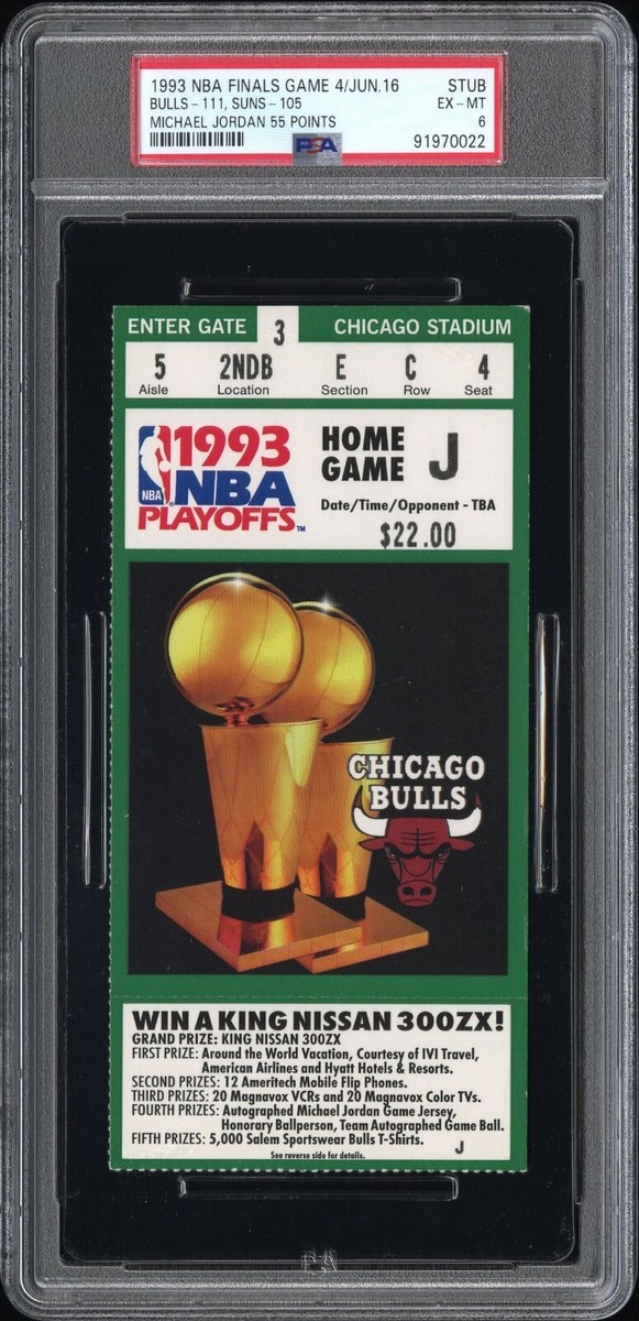 1993 NBA Finals Home Game J 4 Ticket Stub Bulls Michael