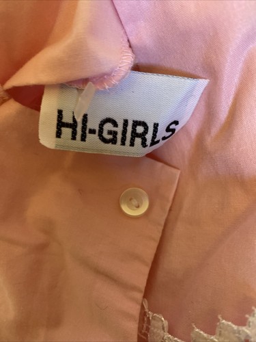 Vintage Hi-Girls Inc. Partykleid Mädchen Größe 2T rosa/weiß Spitze - Bild 6 von 10