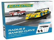 Scalextric Radius 2 45° Curve Track - 10° Banked Track - 2pcs C8296