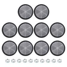 10 Pcs Round Rear Reflectors, Reflective Warning Reflector with M6 Screw White