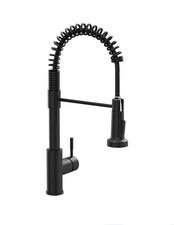 Stainless Black Kitchen Faucet W/ Pull Down Sprayer Single Handle 1 Hole Faucet