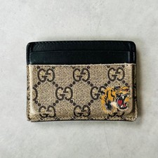 GUCCI Tiger Print GG Supreme Card Case