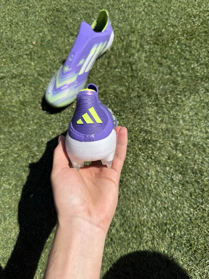 ADIDAS F50 ELITE LACELESS FG – PURPLE/WHITE/LIME GREEN 💜⚡🟩🔥 8 - Image 4 of 4