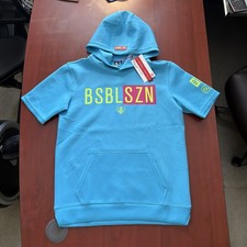 BSBL-SZN Short Sleeve Hoodie V3 Youth L Highlighter Blue New