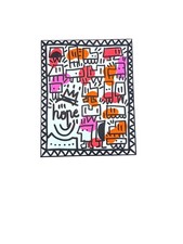 MR.HOPE  - TOILE - STREET ART - OEUVRE UNIQUE  - ART  - LOVE - couleur - artiste