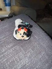 Vintage 1993 Hasbro Playful Hair Pups, Black Hair Blue Bow Puppy Surprise