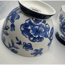 Portobello by Inspire PY19 Blue Floral Bowls Rare Discontinued Dish (Set of 2)