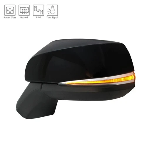 Unpainted Power Flat Driver Side Door Mirror Signal 128-13931