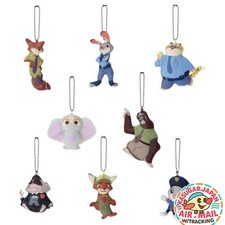 Takara Tomy Arts Disney Zootopia Mini Plush Mascot 8pcs Set fm Japan