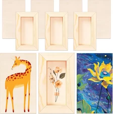 10 Pack 3 x 5 inch Wood Panel Boards, Unfinished Wood Canvas Panels for Crafts,