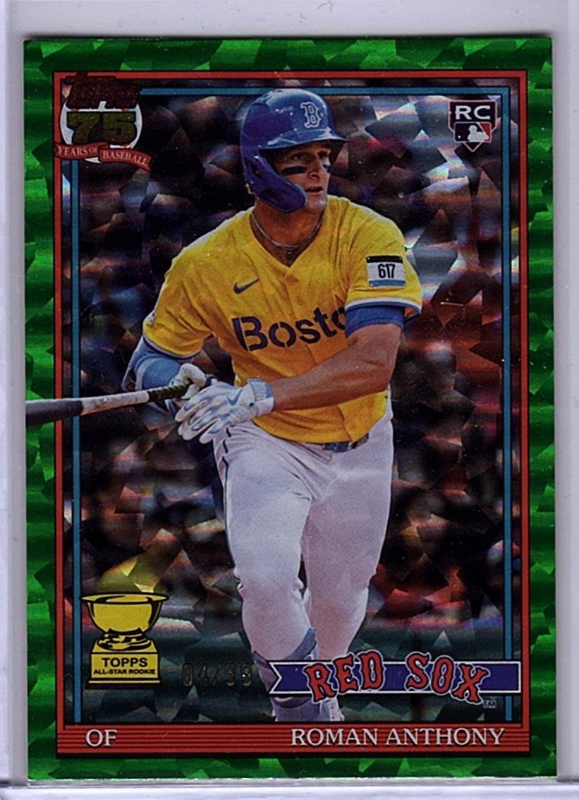 2026 Topps Series 1 - 1991 Topps Roman Anthony #T91-71 RC Cracked Ice Green /99