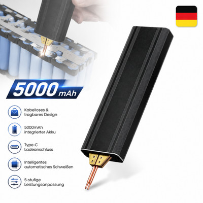 5000mAh Tragbar Punktschweißgerät 800A Kabellos Type-C für Batteriepack Akku DE