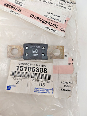 Original GM 60A Megasicherung / Streifensicherung Little Fuse Mega Chevrolet GMC