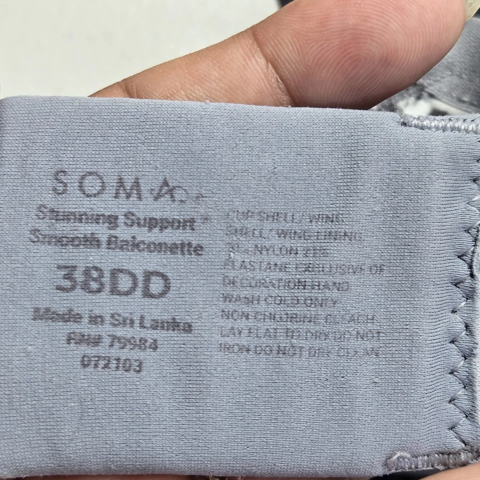 Sujetador Soma Mujer 38DD Gris Estampado Animal Adelgazante Soporte Sin Costuras Balconette Foto 4 de 4