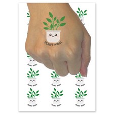 Plant Mom Temporary Tattoo Water Resistant Fake Body Art Set