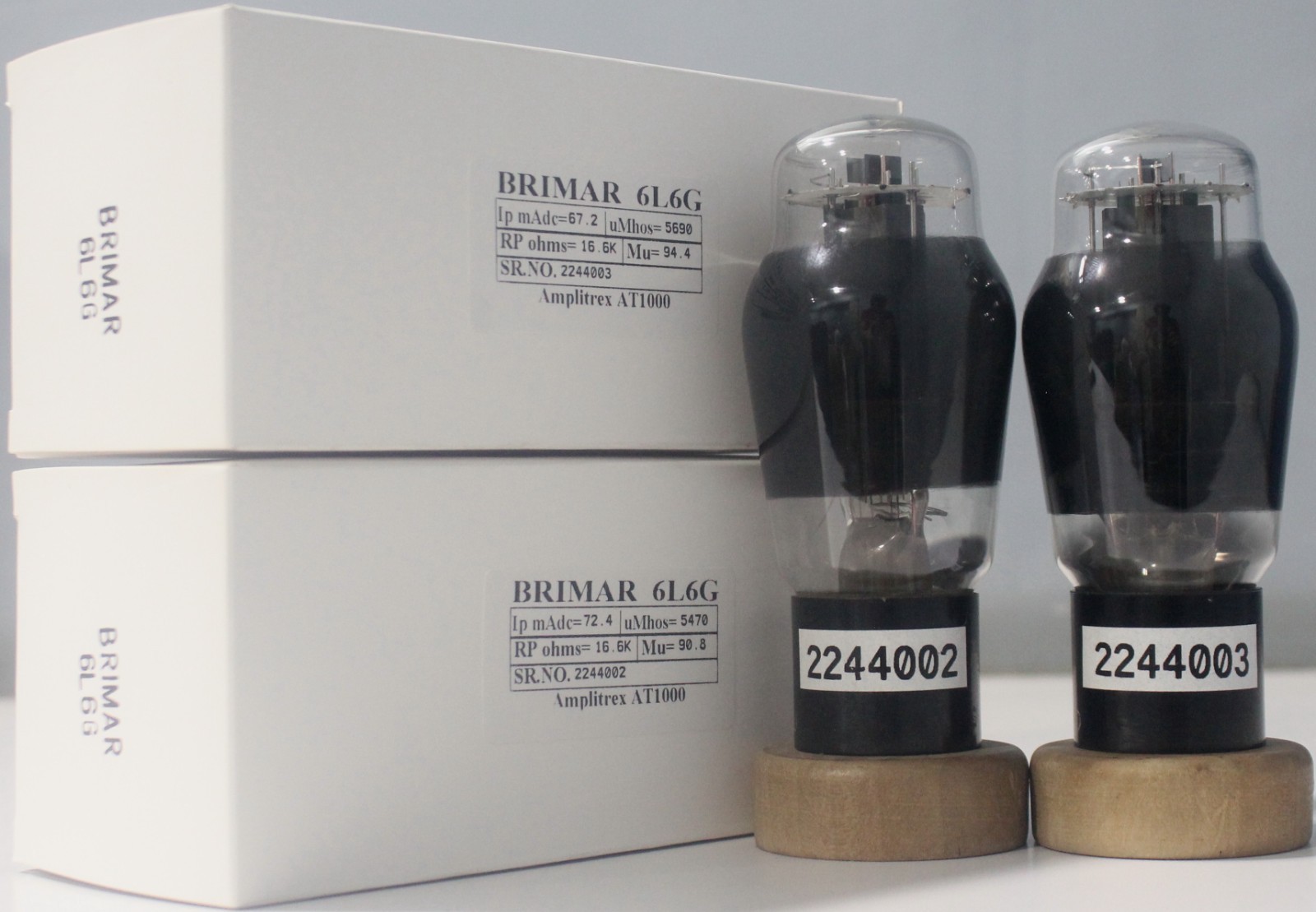 Brimar 6L6G Bottom "D" Getter Made in England Amplitrex Tested Qty 2 Pcs