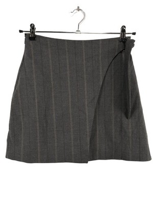 MONKI Wickelrock Damen Rock Gr. DE 38 hellgrau Elegant