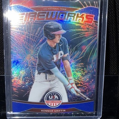 2026 Panini Stars and Stripes Prizm Konnor Griffin Fireworks Blue #/99