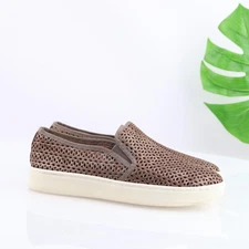 Sofft Womens Somers II Slip On Shoes Size 8.5 Brown Leather Perforated Loafer