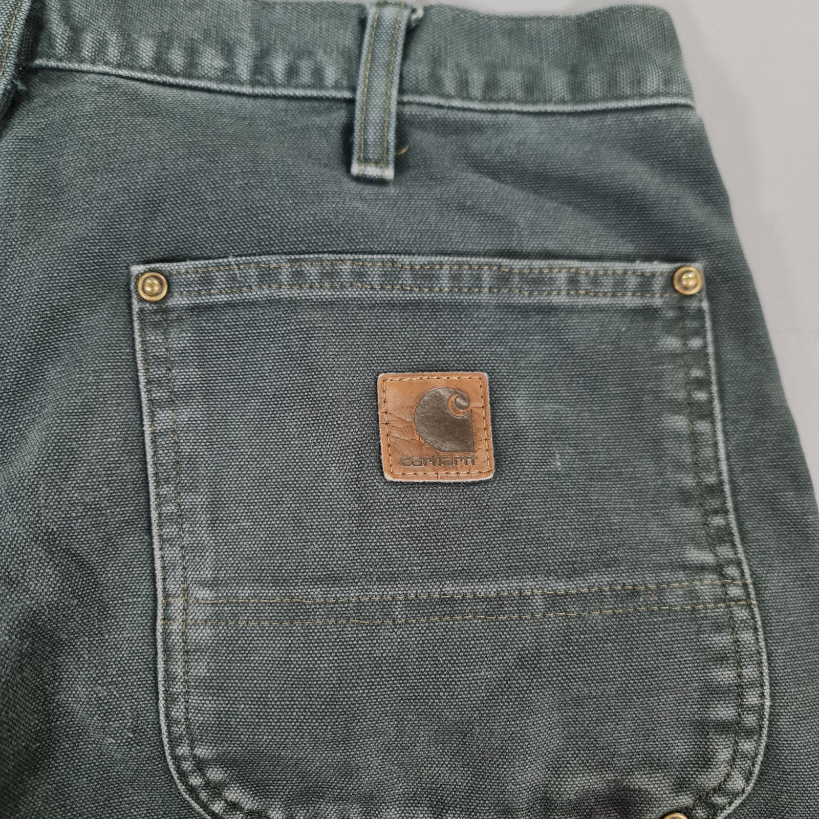 Carhartt Mens Jeans Grey W32 L30 Double Knee Duck Canvas B136 Baggy Trousers thumbnail 11