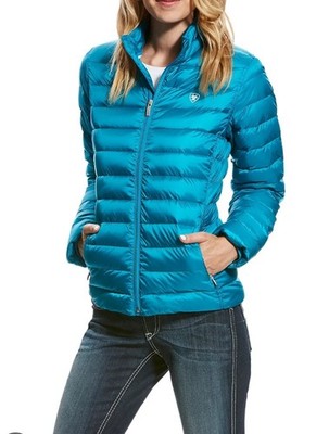NWOT Ariat Women's M Ideal Down Puffer Jacket Teal Packable Ultra Light