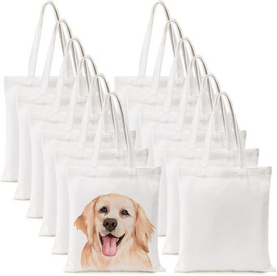 Deayou 12er Pack Canvas Tragetasche, 13'' x 14'' Sublimation Blanko Baumwolltuch... 