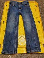 Boys Wrangler 20x, 6 Slim, Adjustable Waist, Dark Wash, Couple Small Holes