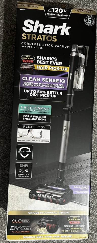SHARK Stratos Cordless Stick Vacuum Pet Pro [IZ420UKT]  DOUBLE BATTERY NEW - Image 2 of 4