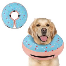Supet Inflatable Dog Cone Collar Alternative After Surgery Doggie Neck Donut ...