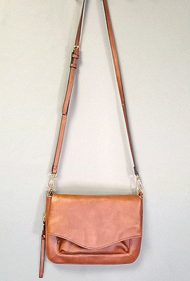 Moda Luxe Fold-over Crossbody Purse Brown Snap/Zipper Closure 10''x8'' Expandable