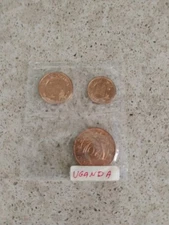 Set of (3) 1966 Uganda - 5 cents/10 cents / 20 cents /coins