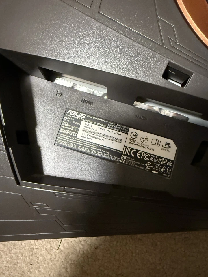 ASUS Pg258q 24.5 Inch 240hz G-sync Monitor - Image 2 of 4