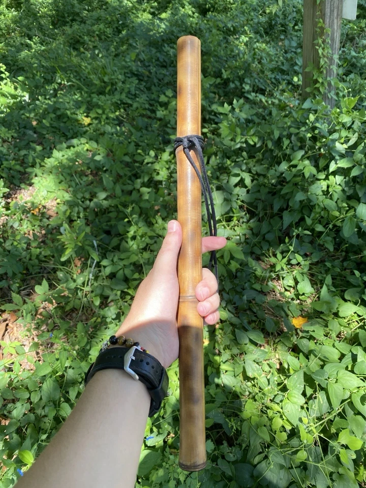 Flauta nativa americana de caña hecha a mano Lumbee afinada a la llave de un menor Foto 3 de 3