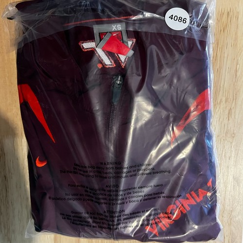 Vintage Y2k Nike Virginia Tech Hokies Basketball Full Zip Jacket Adult XS Maroon - Picture 16 of 16
