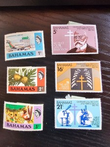 Bahamas postage stamps, lot of 12 stamps, used