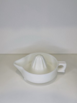 VINTAGE ANTIQUE Milk Glass SUNKIST Orange Lemon Juicer Squeezer Reamer  1950s Old