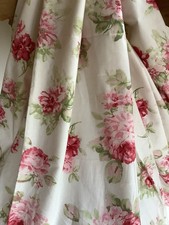 Dunelm Annabella Cabbage Rose Pencil Pleat Curtains, 66" x 72 “ , Lined