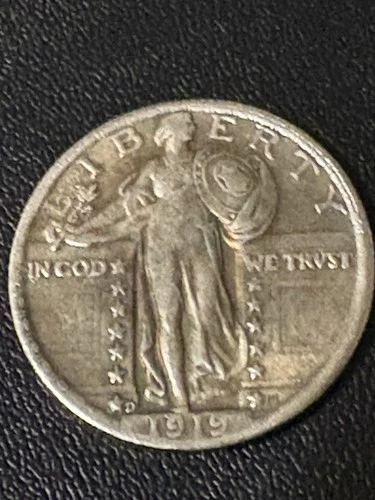 1919-P Standing Liberty Silver Quarter VF 25C coin