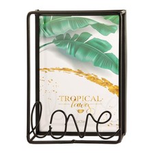 Metal Photo Collage Frame - tabletop Picture Frame with LOVE Decoration for D...